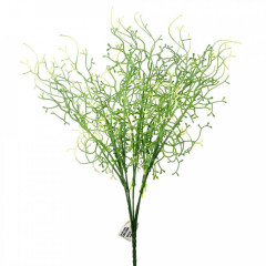 Zápich zeleň zvlnené biele konce 40 cm