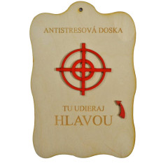 Vtipný darček "ANTISTRESOVÁ DOSKA" 21,5x14 cm