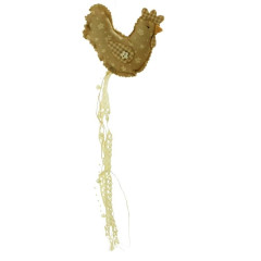 Závesná textilná girlanda sliepka 12 cm