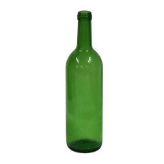 Sklenená fľaša na víno ZELENÁ 750ml 29x7,5 cm