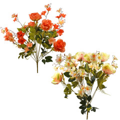 Kytica ruže s čerešňovým kvetom 55 cm