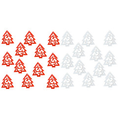Drevené výrezy - vianočné stromčeky 12 ks 3-4 cm