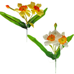 Umelý kvet na stonke narcis 23 cm