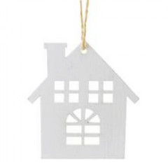 Drevené výrezy - jarná dekorácia domček 10 ks 7 cm