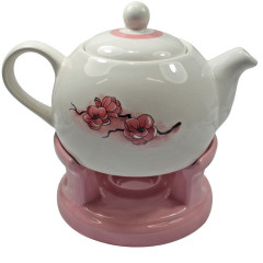Čajník keramický s ohrevom na čajovú sviečku 1000 ml