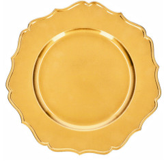 Dekoračný tanier Q 33 cm zlatý