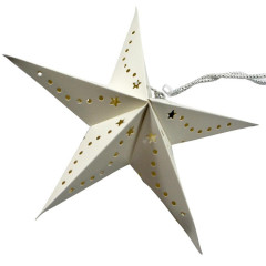 Vianočná papierová hviezda 5 LED 35 cm