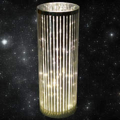 Svietnik sklenený 20 LED 9x25 cm zlatý