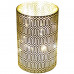 Svietnik sklenený LED zlatý 15,5x10 cm