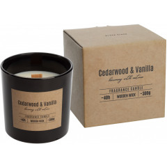 Vonná sviečka v skle cédrové drevo-vanilka 300 g