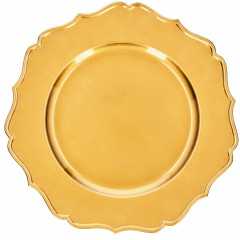 Dekoračný tanier Q 33 cm zlatý