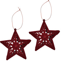 Vianočné hviezdy bordové 2 ks 12 cm