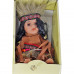 Porcelánová bábika indiánka 21 cm