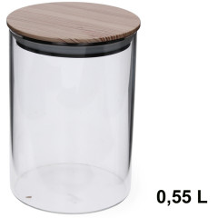 Dóza sklenená s plastovým vrchnákom 550 ml