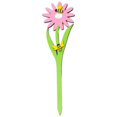 Drevený zápich kvet 6,3x21,5 cm