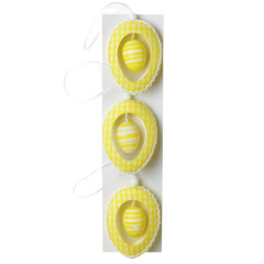 Veľkonočné vajíčko žlté 3 ks 9,5x7 cm