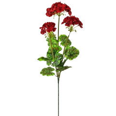 Umelý kvet Pelargónia X3 70 cm tmavo červená