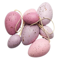 Veľkonočné vajíčka ružové 8 ks 4-6 cm