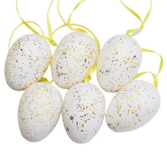 Veľkonočné vajíčka biele 6 ks 4x6 cm
