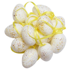 Veľkonočné vajíčka biele 12 ks 3x4 cm
