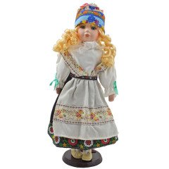 Porcelánová bábika "BIELY KROJ" 41 cm