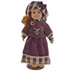 Porcelánová bábika -"FIALOVÁ MAŠLIČKA" 31 cm