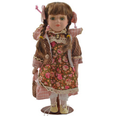 Porcelánová bábika Kvietkovaná 31 cm