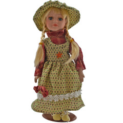 Porcelánová bábika Dvoj-farebné šaty 31 cm