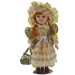 Porcelánová bábika "volánikové dievča" 31 cm
