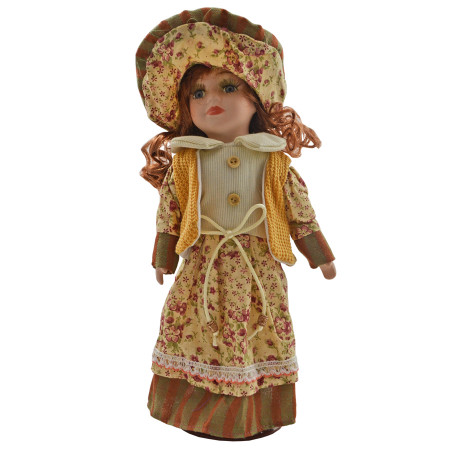 Porcelánová bábika "sukňa s ružami" 31 cm