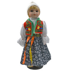 Porcelánová bábika "KROJAČKA" 31 cm