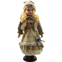 Porcelánová bábika ,,fialový kvietok,, 41 cm
