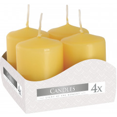CANDLE CHIC Adventná sviečka žltá 6 cm Q 3,8 cm