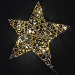 Hviezda LED 40 cm 30 led zlatá