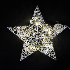 Hviezda LED 40 cm 30 led strieborná