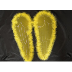 Anjelské krídla žlté na karneval 50 cm