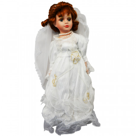 Porcelánová bábika (BIELY ANJEL) 41 cm