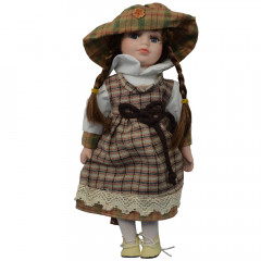 Porcelánová bábika - tradičné šaty 31 cm