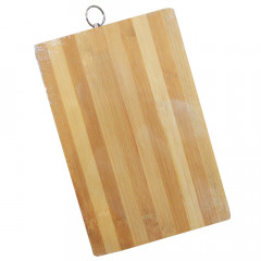 Bambusová doska na krájanie s nerezovým úchytom 28x18,5 cm