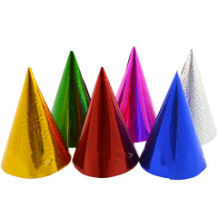 Karnevalové čiapky 16 cm mix farby s gumičkou na uchytenie