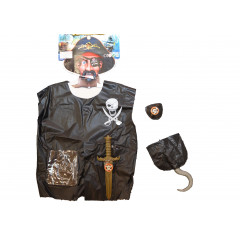 MAGIC PARTY Karnevalová maska pirát trojdielna 110 cm