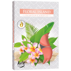 Čajové sviečky FLORAL ISLAND 6 ks