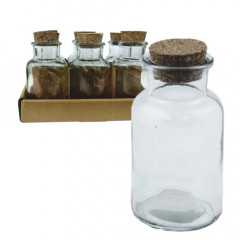 Fľaštička sklenená s korkovým uzáverom 250 ml