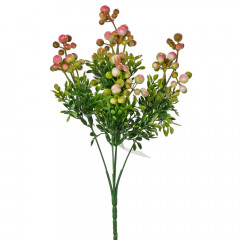 Dekoračná zeleň bobule ružové 30 cm