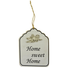 VINTAGE Drevená tabuľka na zavesenie HOME SWEET HOME 23x17x0,5 cm